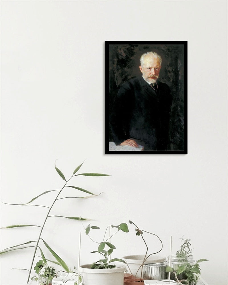 Portrait of the composer Pyotr Ilyich Tchaikovsky by Nikolai Kuznetsov Realism Art dated 1893