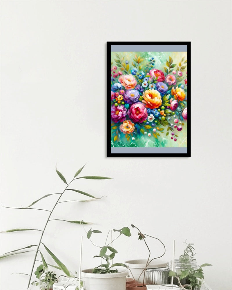 Florabundus Vivida: Bright and Textured Floral Oil Painting