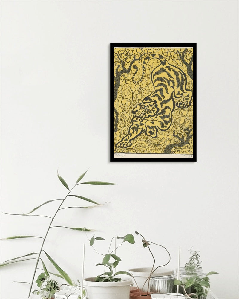 Tiger in the Jungle by Paul Ranson Art Nouveau (Modern) Art