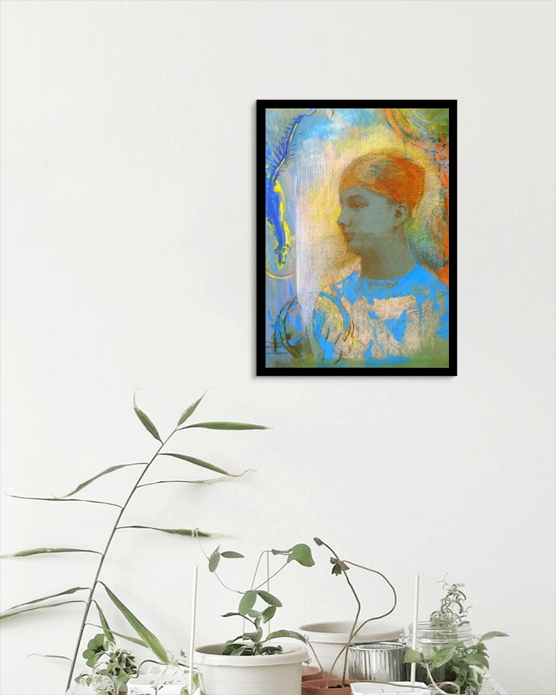 Young Girl Facing Left by Odilon Redon Symbolism Art