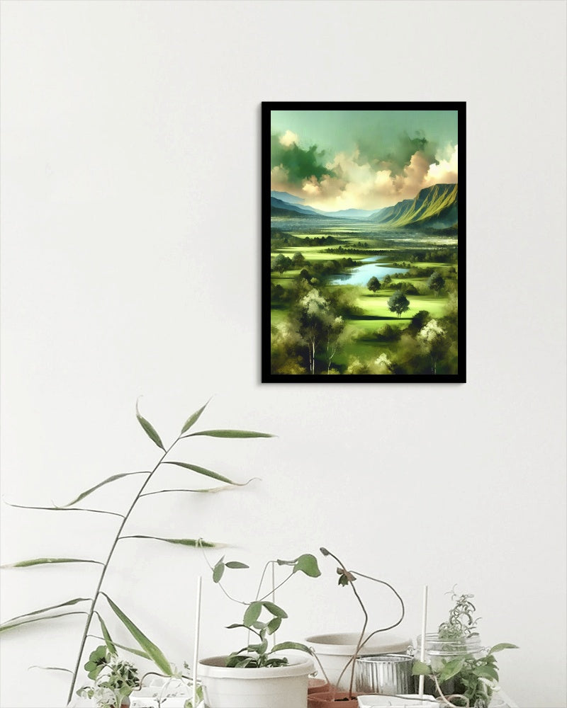 Seraphic Vistara Verdant - Landscape Oilpainting Art