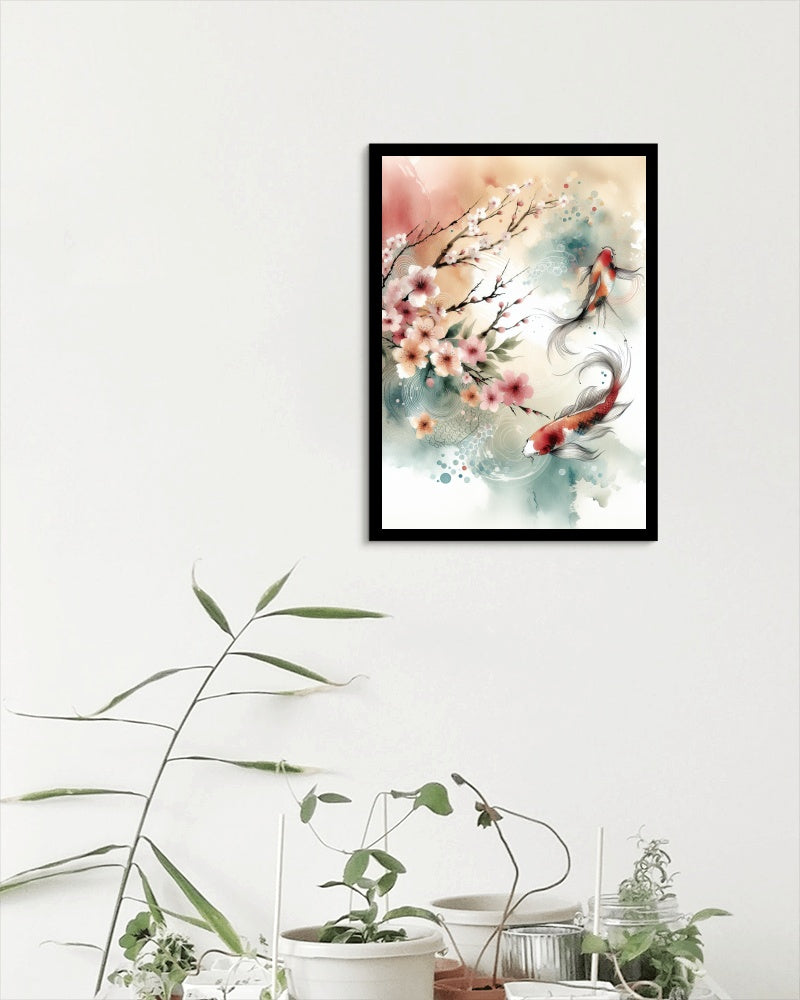 Elysian Akarsha Japanese Watercolor Tapestry