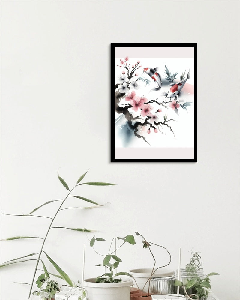 Elysian Ananda Sakura: Japanese Watercolor Serenity