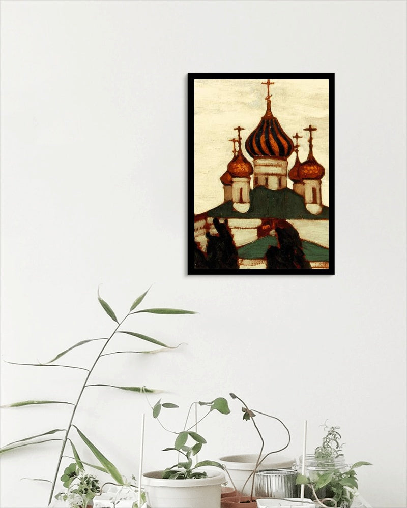 Yaroslavl. Saint Basil Church. by Nicholas Roerich Art Nouveau (Modern) Art dated 1903