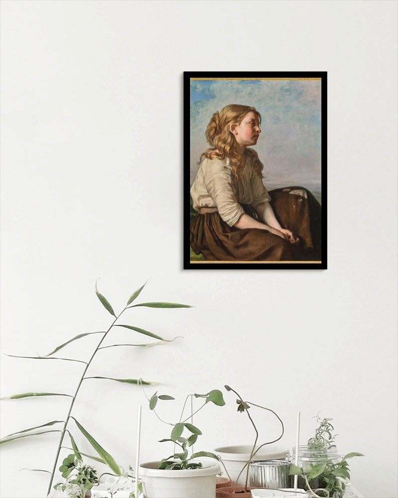 Young peasant girl by Alexandre Antigna Realism Art dated 1852