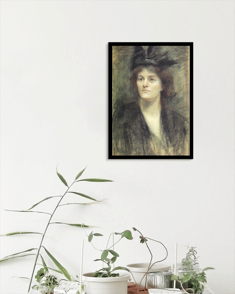 Maude Gonne by Sarah Purser Naturalism Art dated 1898