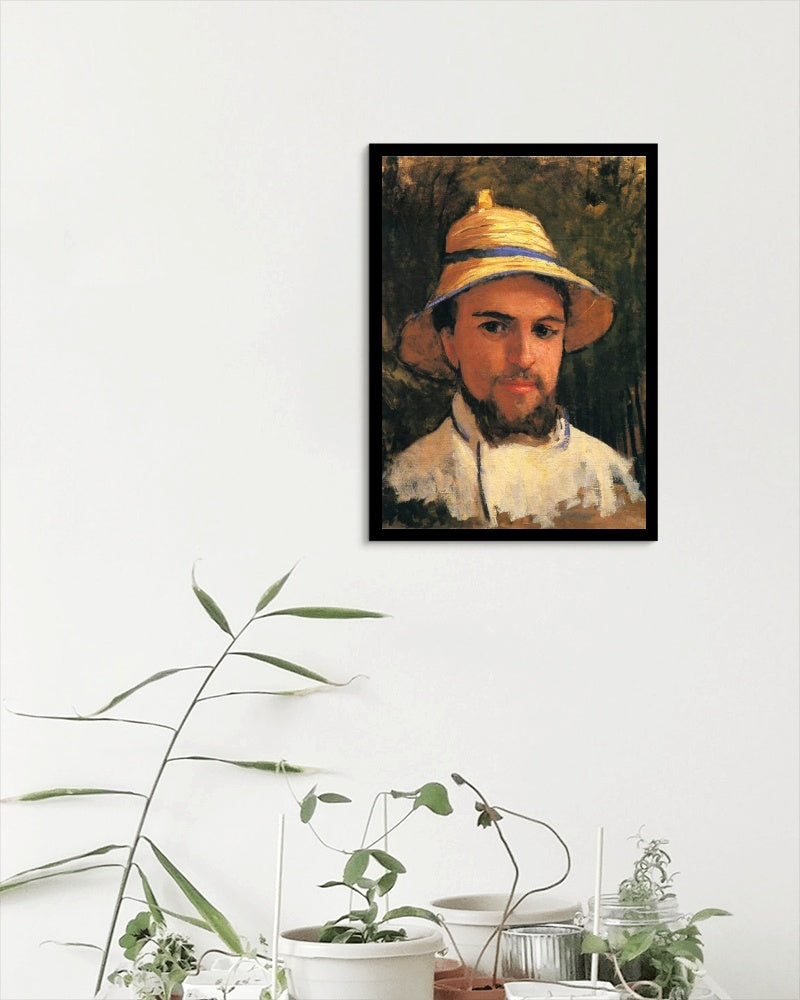 Self-Portrait with Pith Helmet by Gustave Caillebotte Impressionism Art dated 1873