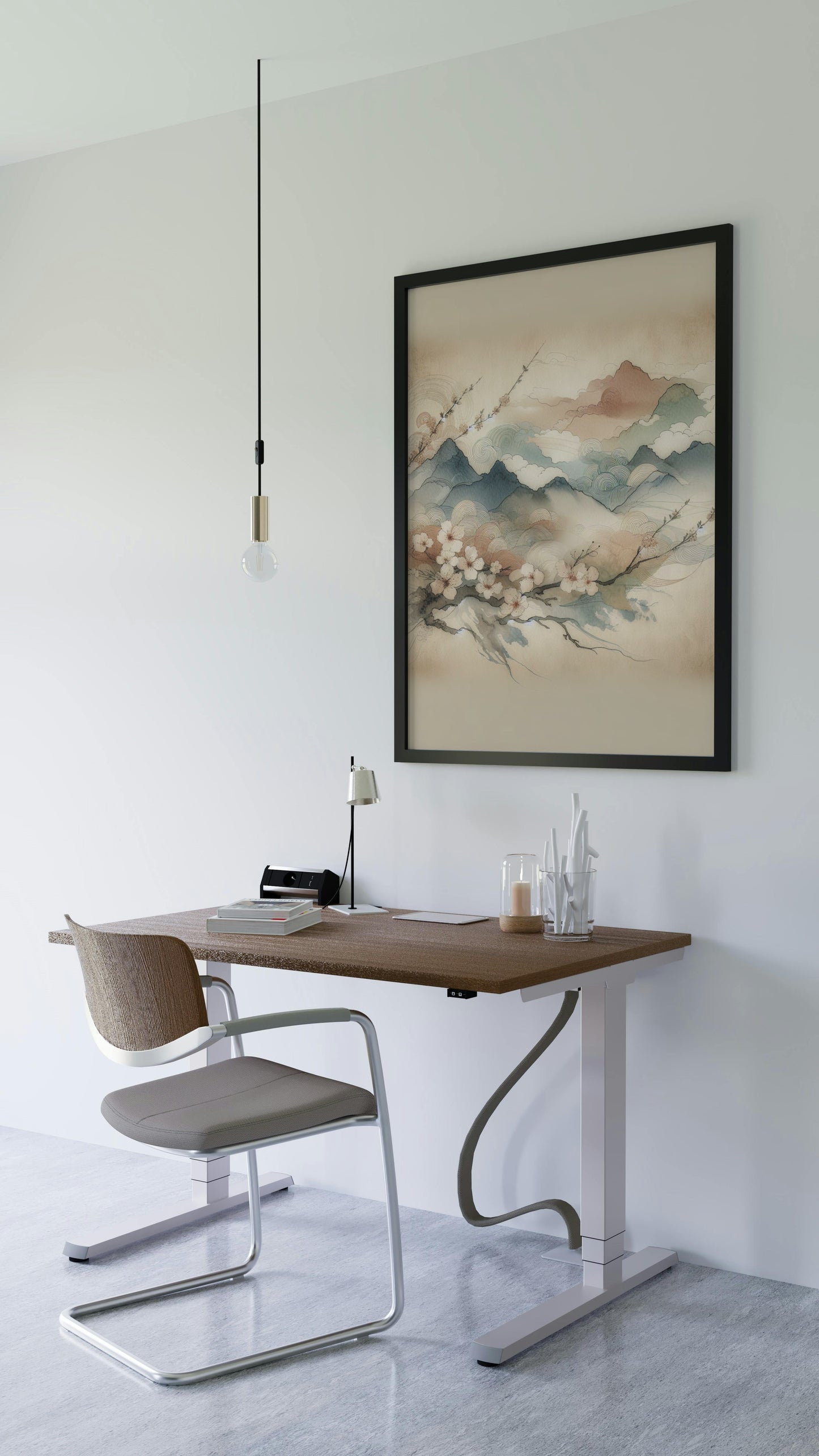 Serenum Natura Japanese Watercolor: Modern Aesthetic with Sandstone