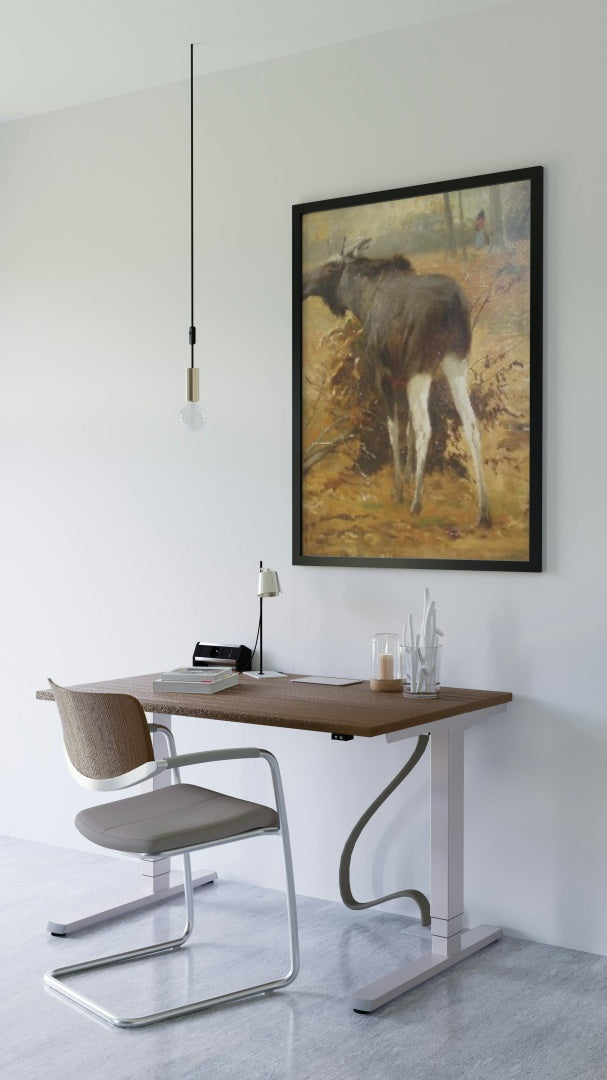 Browsing Moose by Richard Friese Naturalism Art