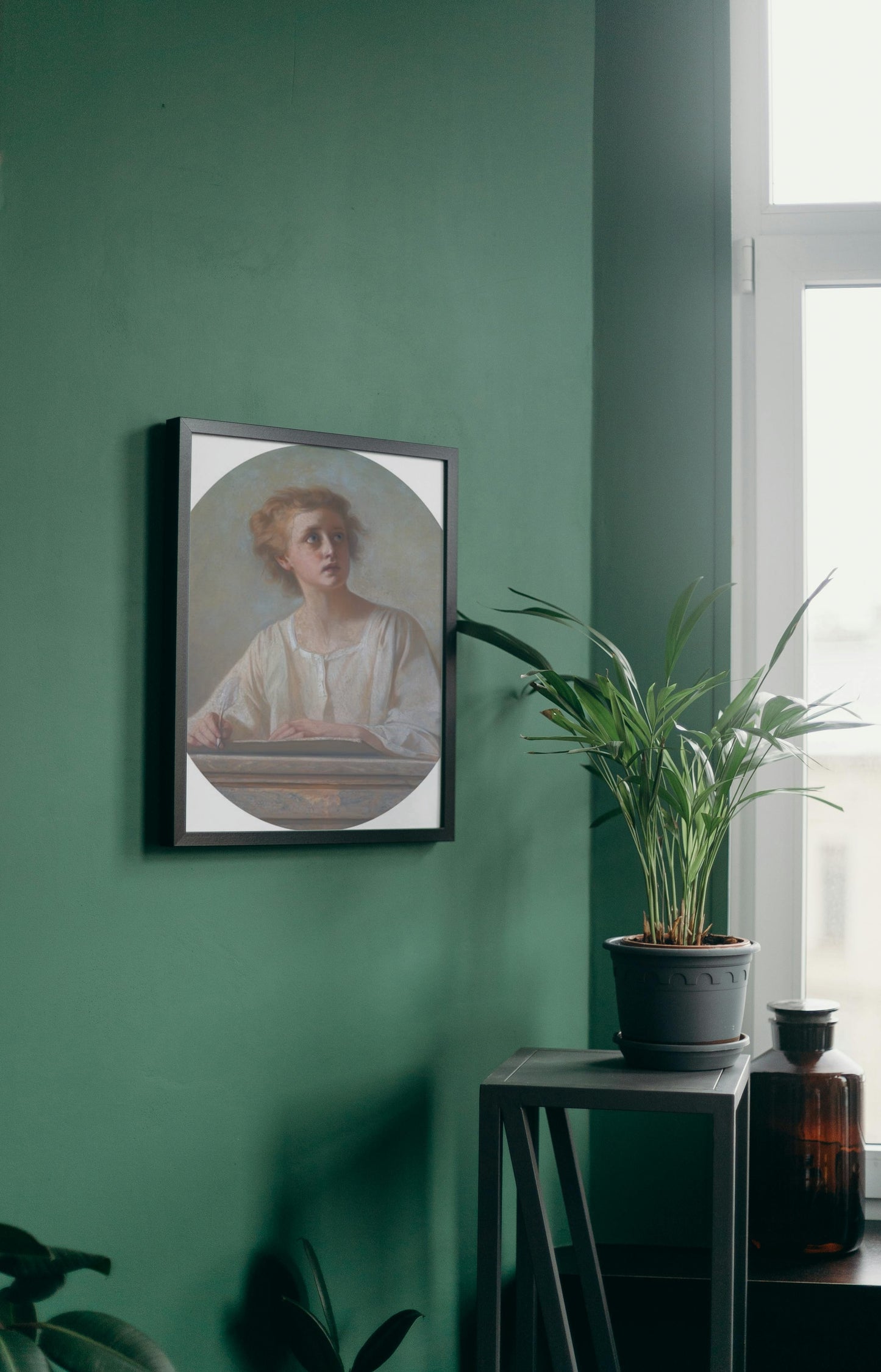 Child at a Writing Desk by Alexandre Antigna Naturalism Art