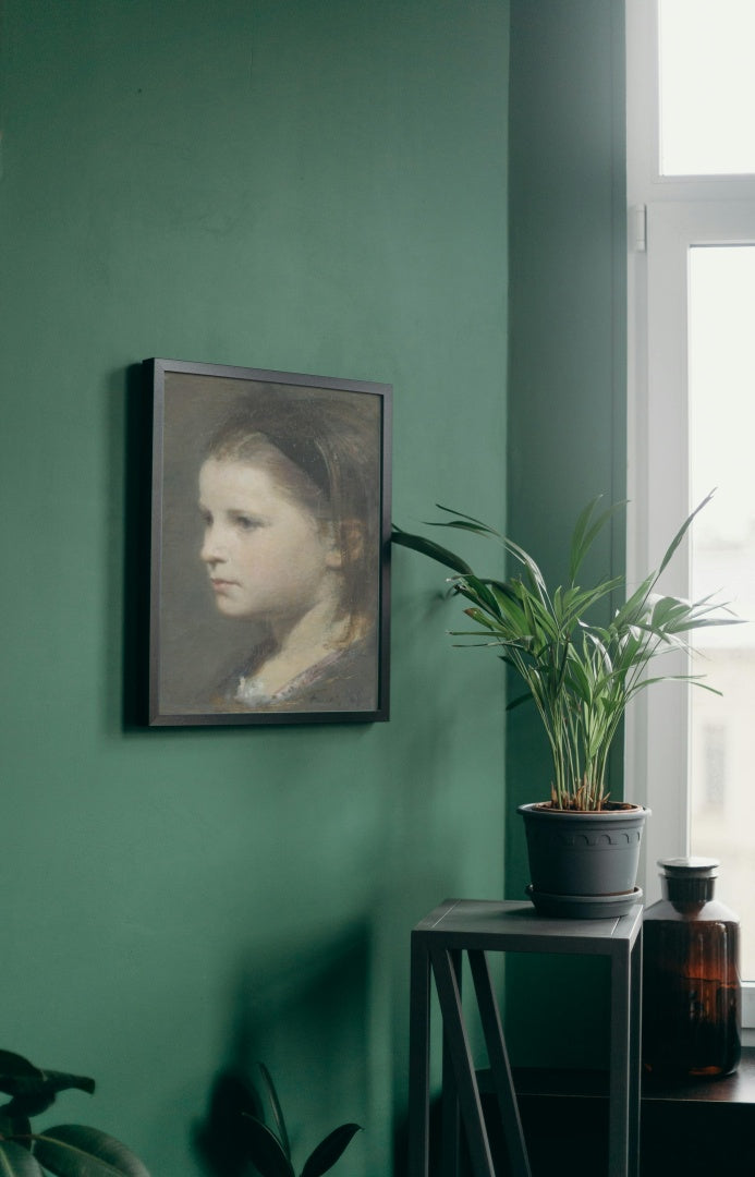 Head of a Young Girl by Henri Fantin-Latour Realism Art dated 1870