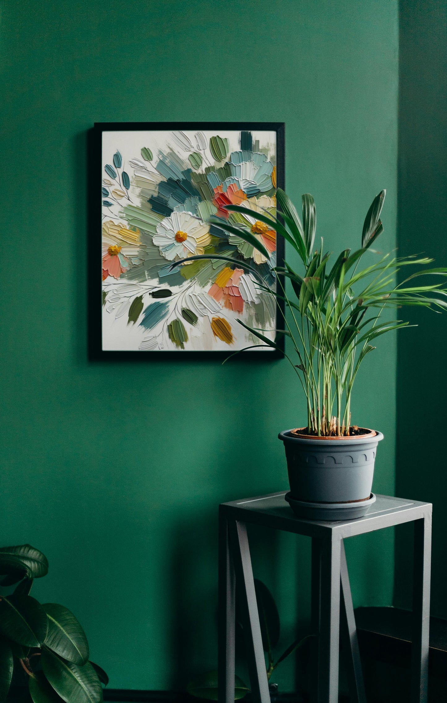 Vibrant ArogyaVeda Floral Oilpainting Art