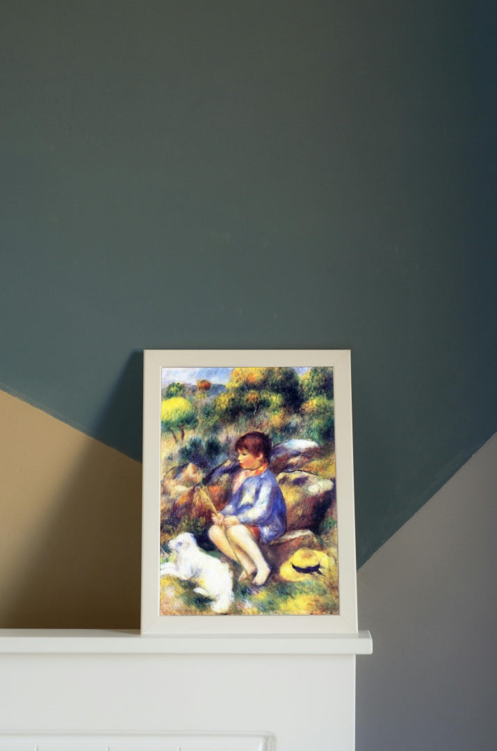 Young Boy by the River by Pierre-Auguste Renoir Impressionism Art dated 1890