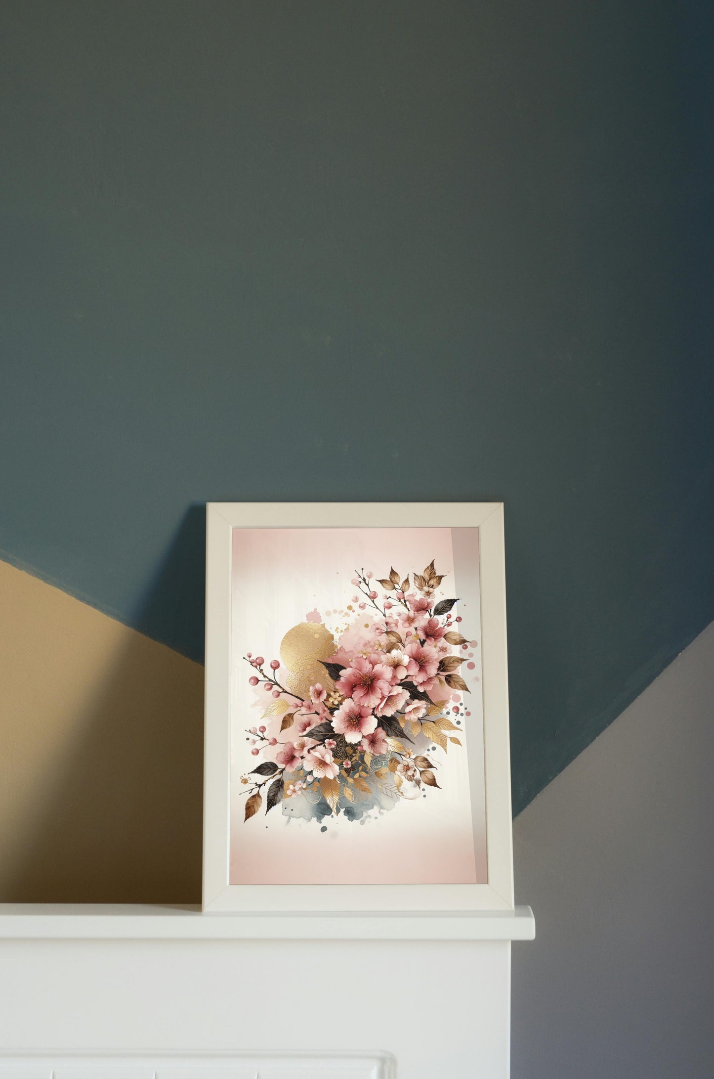 Aureate Sakura: Luxuriant Aurulent Japanese Watercolor Art