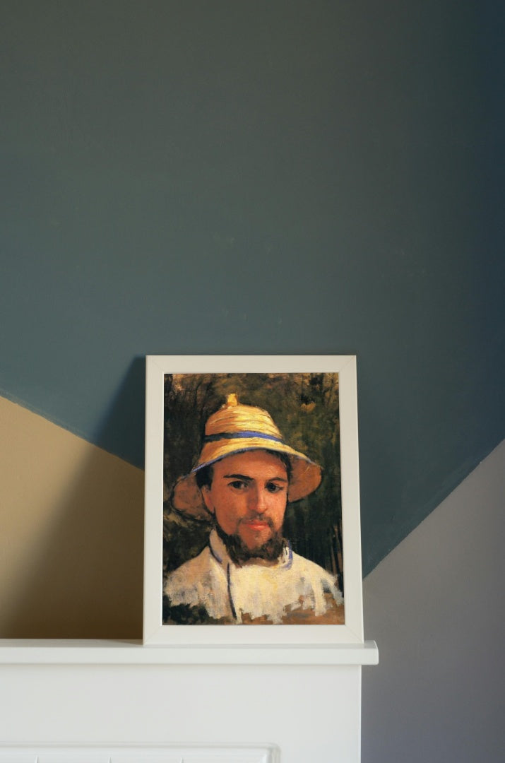 Self-Portrait with Pith Helmet by Gustave Caillebotte Impressionism Art dated 1873