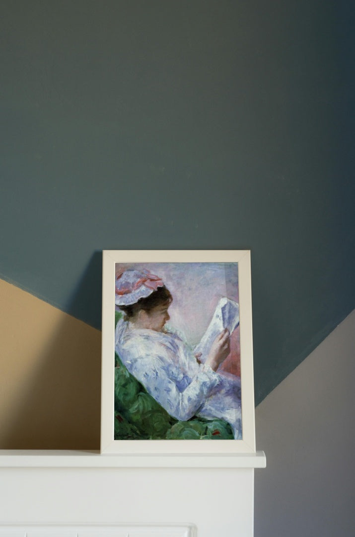 Woman Reading by Mary Cassatt Impressionism Art dated 1879