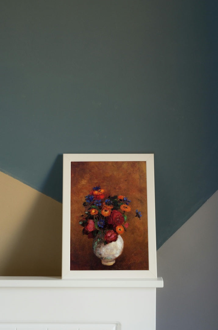 Bouquet of Flowers in a White Vase by Odilon Redon Symbolism Art