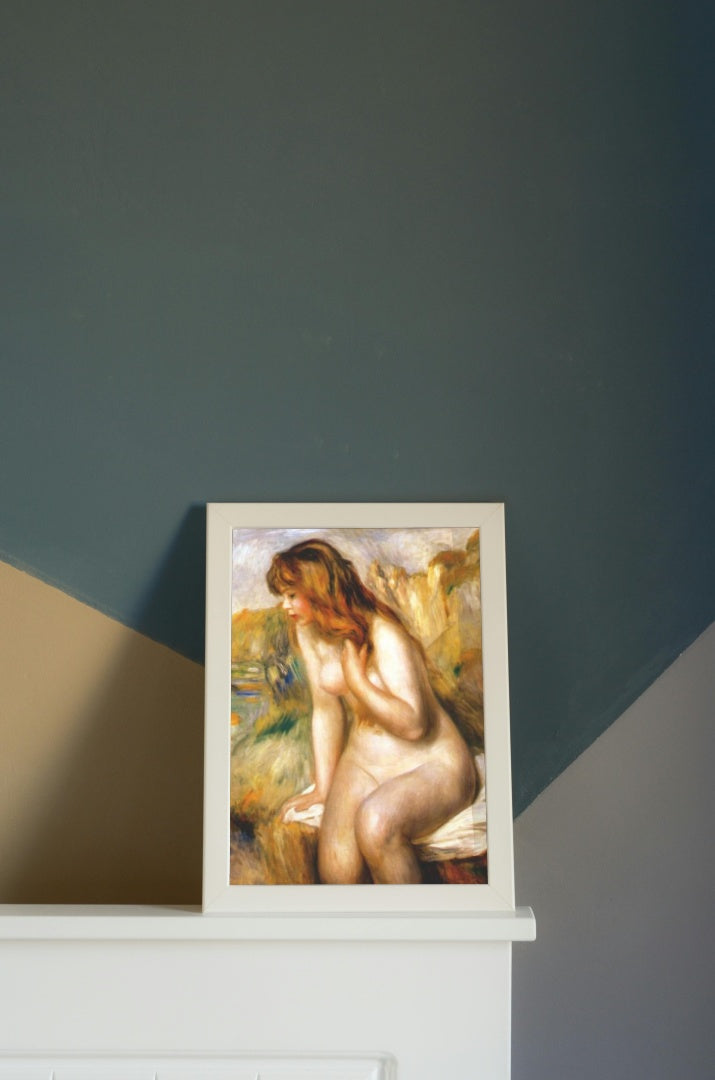 Bather seated on a rock by Pierre-Auguste Renoir Impressionism Art dated 1892