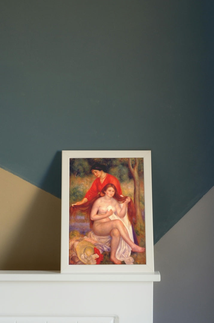 Bather and maid (The Toilet) by Pierre-Auguste Renoir Impressionism Art dated 1900