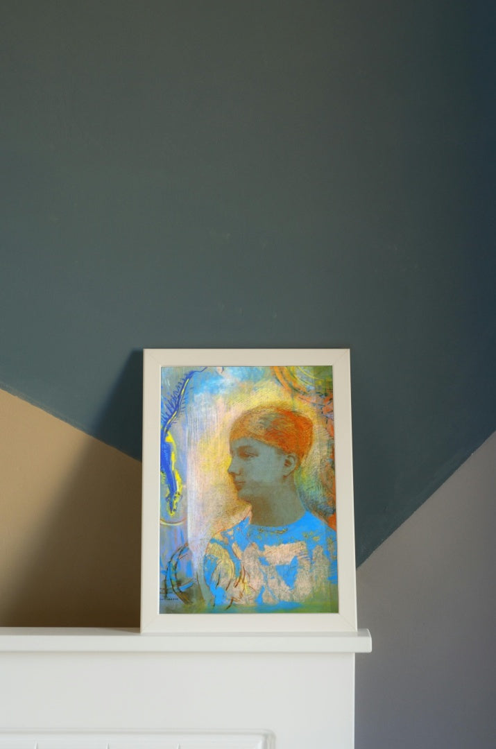 Young Girl Facing Left by Odilon Redon Symbolism Art