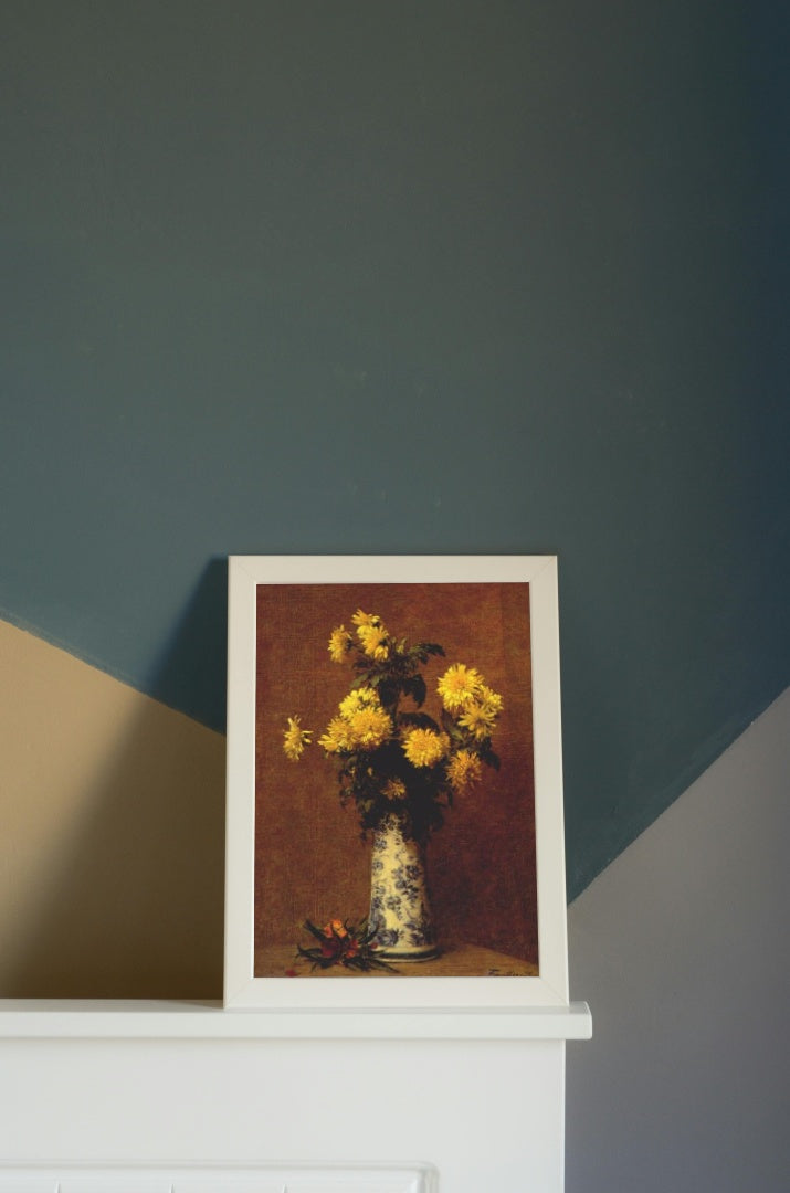 Chrysanthemums by Henri Fantin-Latour Realism Art dated 1879