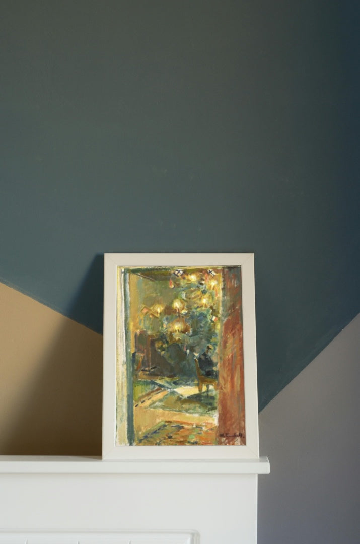 Christmas Tree in the Hall of Kilo Mansion by Magnus Enckell Expressionism Art dated 1919