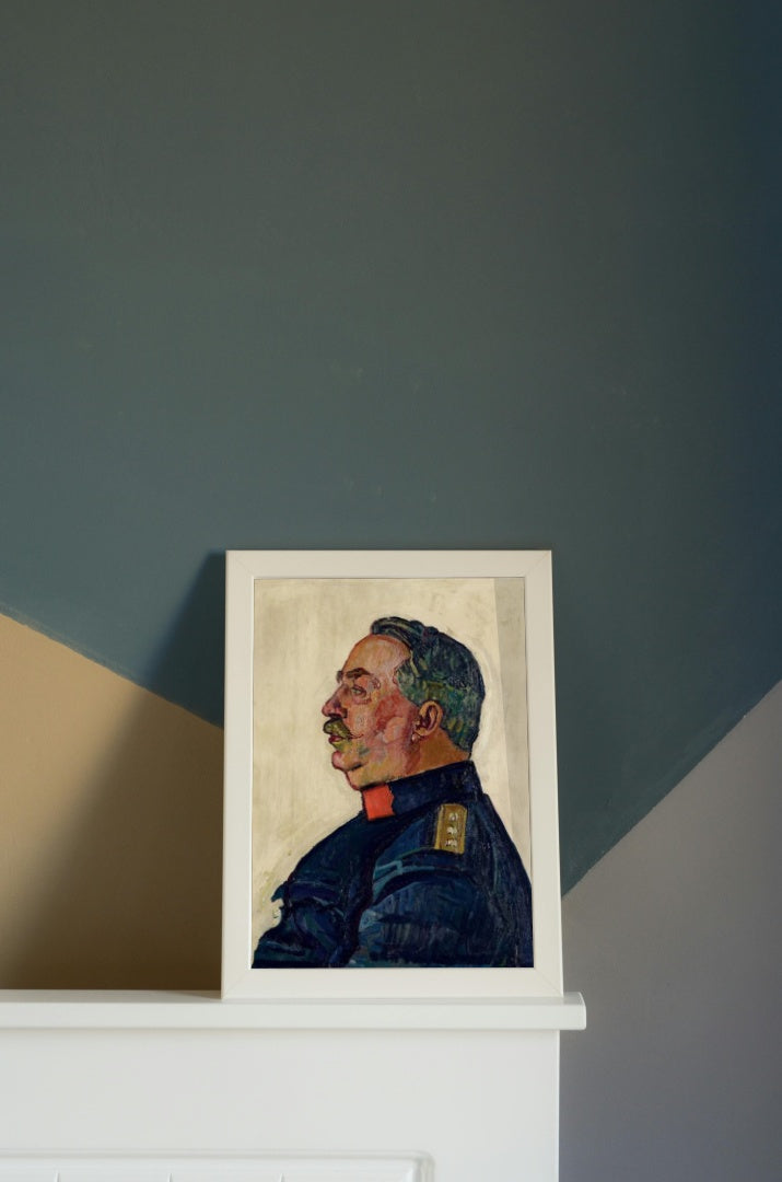 Portrait of General Ulrich Wille by Ferdinand Hodler Art Nouveau (Modern) Art dated 1915