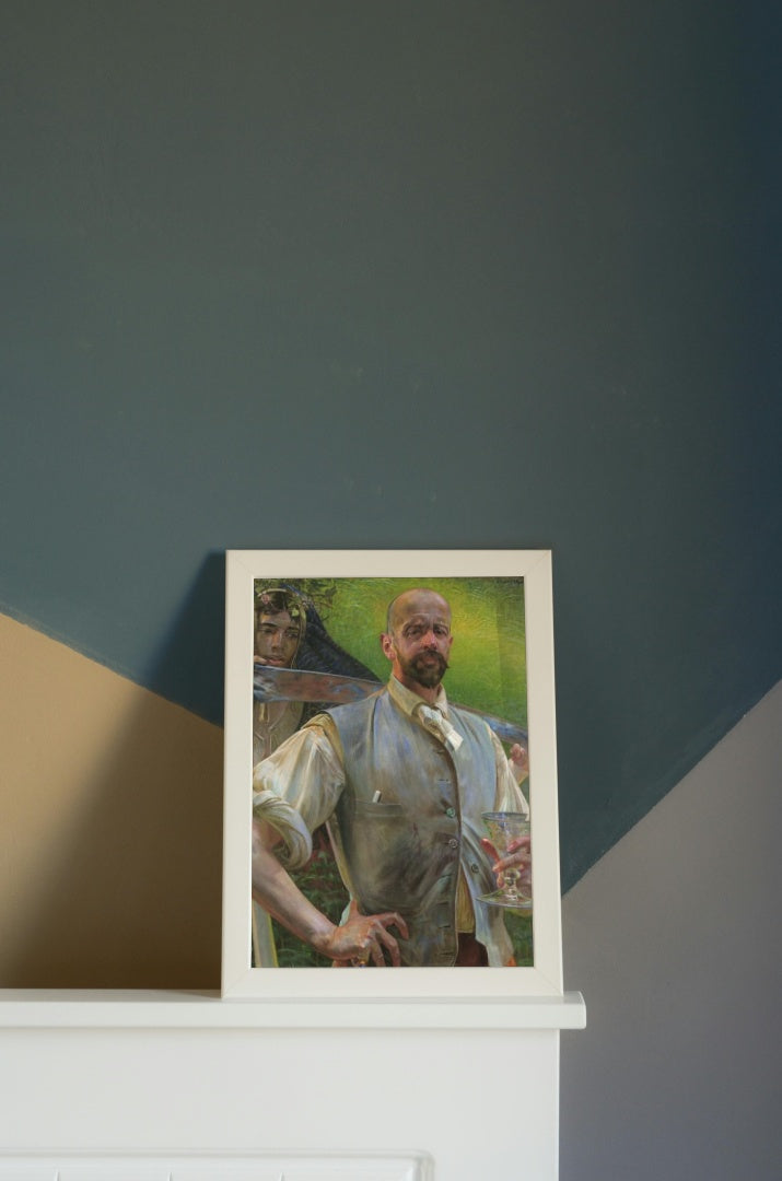 Self-portrait with Death by Jacek Malczewski Art Nouveau (Modern) Art