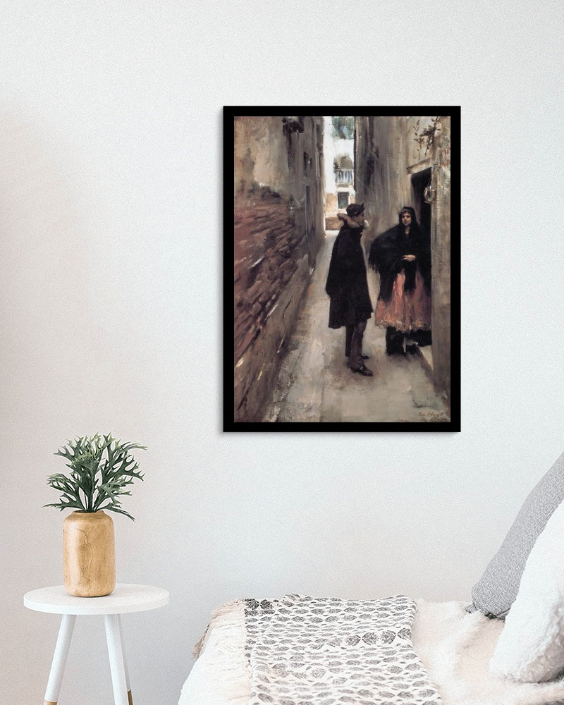 A Street in Venice by John Singer Sargent Realism Art dated 1882