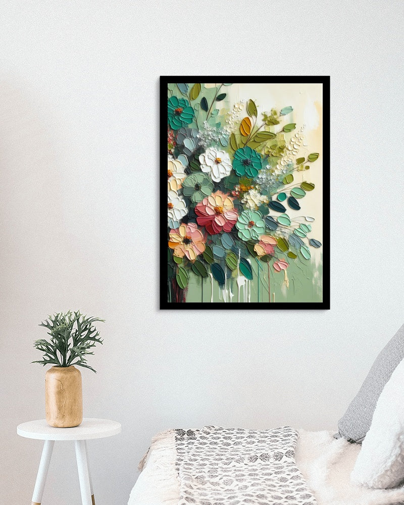 Vibrantus Vedicum Floral Oilpainting Art