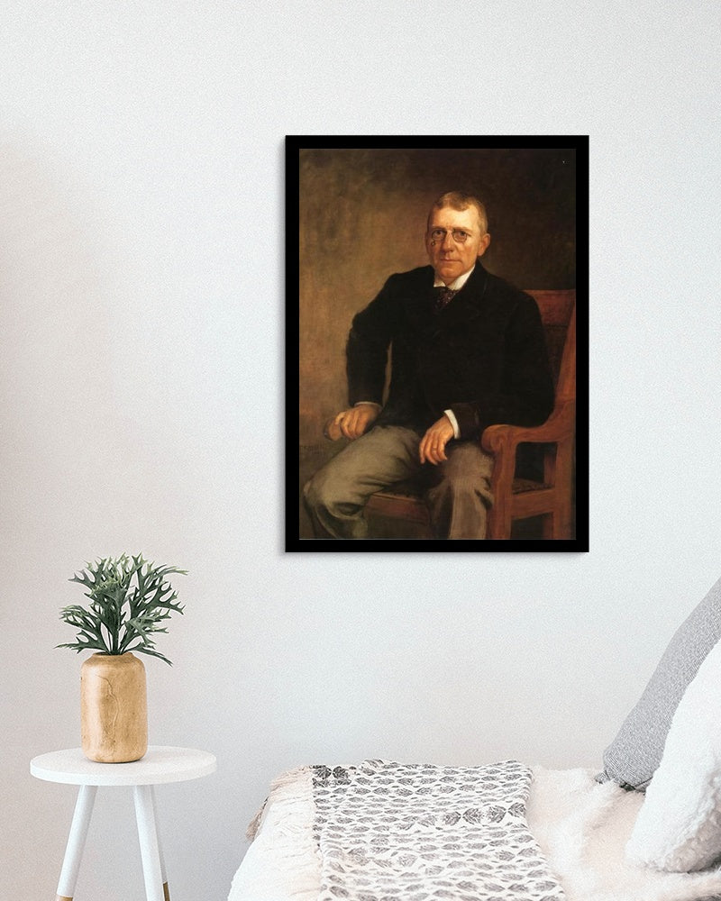 Portrait of James Whitcomb Riley by T. C. Steele Impressionism Art dated 1891