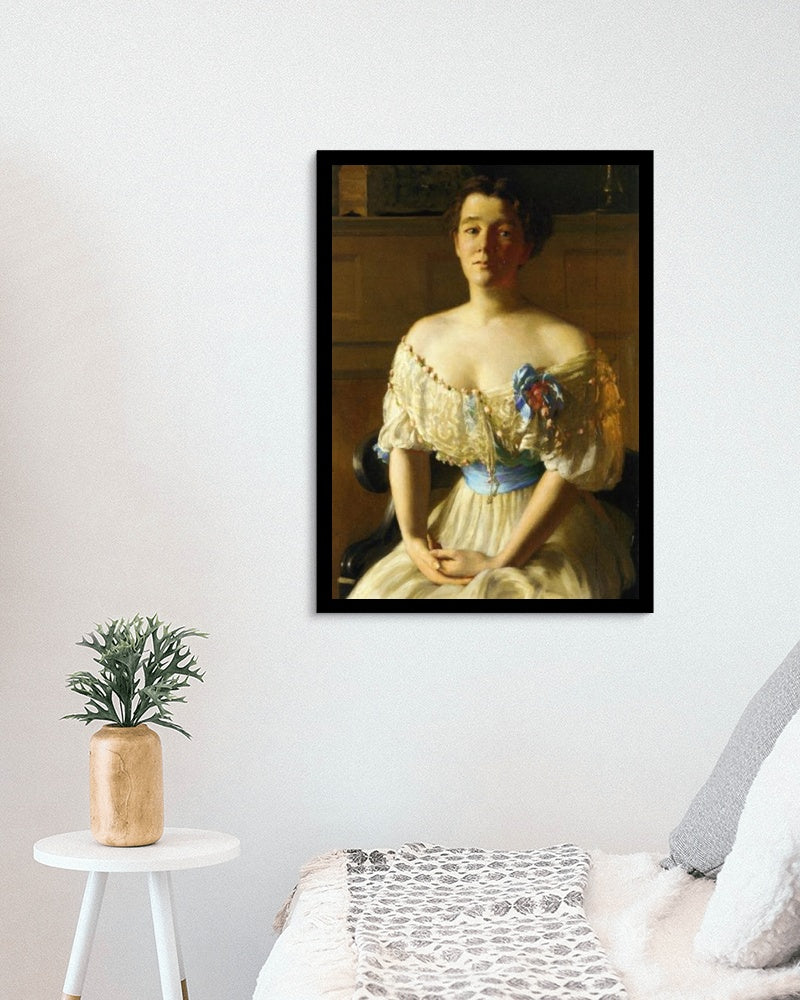 Contemplation – Mrs. Fisher by Edward E. Simmons Realism Art