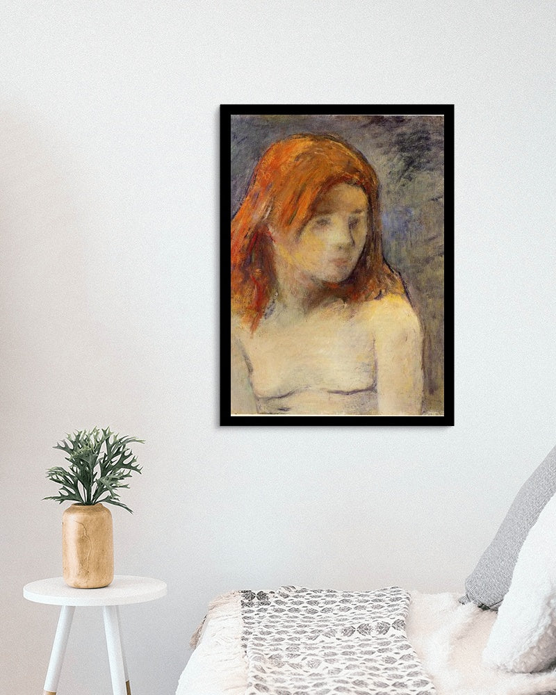 Bust of a nude girl by Paul Gauguin Impressionism Art dated 1884