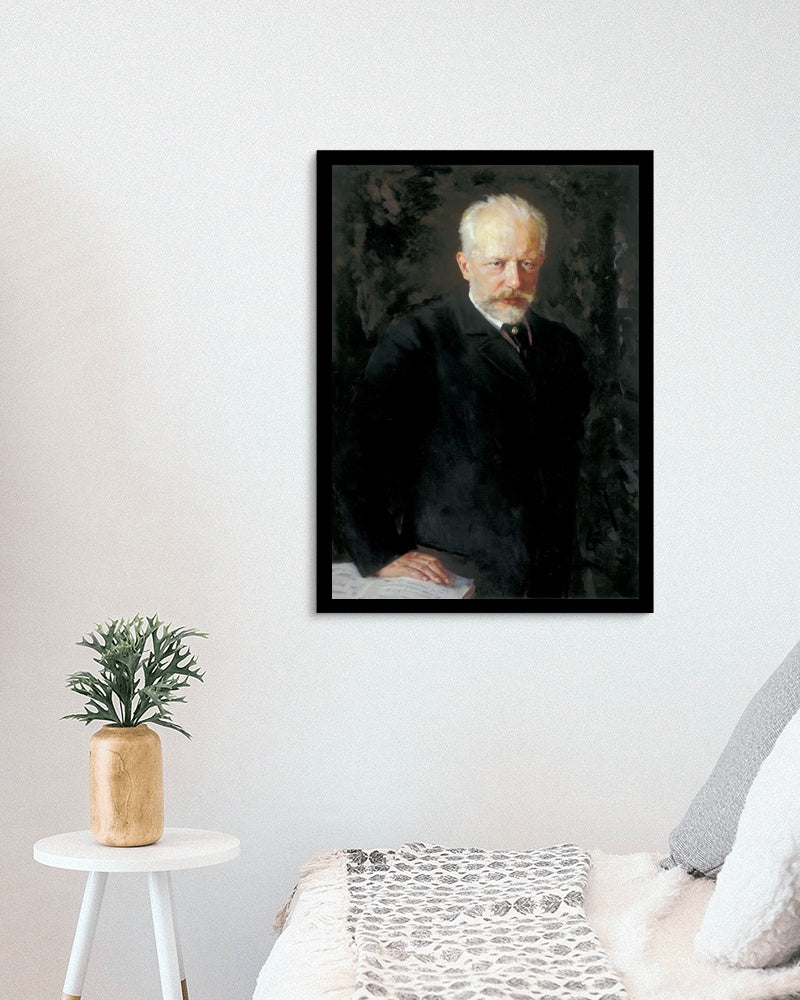 Portrait of the composer Pyotr Ilyich Tchaikovsky by Nikolai Kuznetsov Realism Art dated 1893