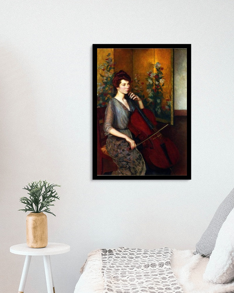 The Cellist by Lilla Cabot Perry Impressionism Art