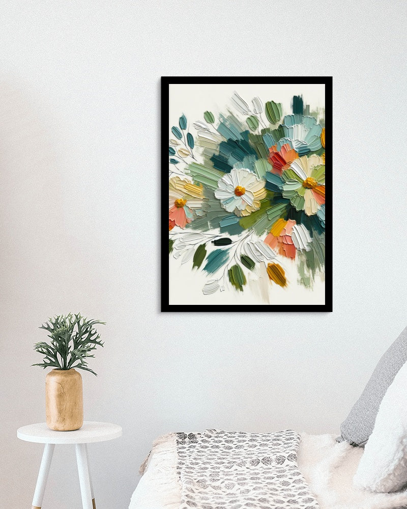 Vibrant ArogyaVeda Floral Oilpainting Art