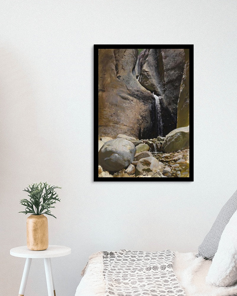 A Waterfall in Switzerland by Adolf Hir&#233;my-Hirschl Symbolism Art