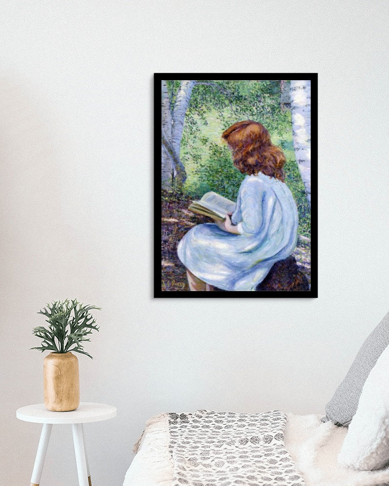 Child with Red Hair Reading by Lilla Cabot Perry Impressionism Art