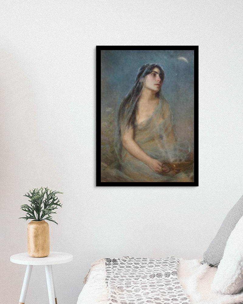 Girl with veil by Joan Brull Art Nouveau (Modern) Art