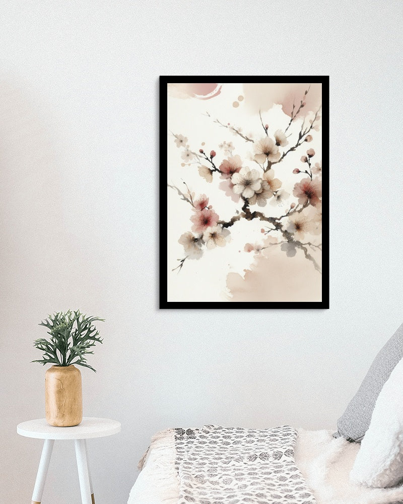 Elysian Ananta Sakura: Ethereal Japanese Watercolor Art