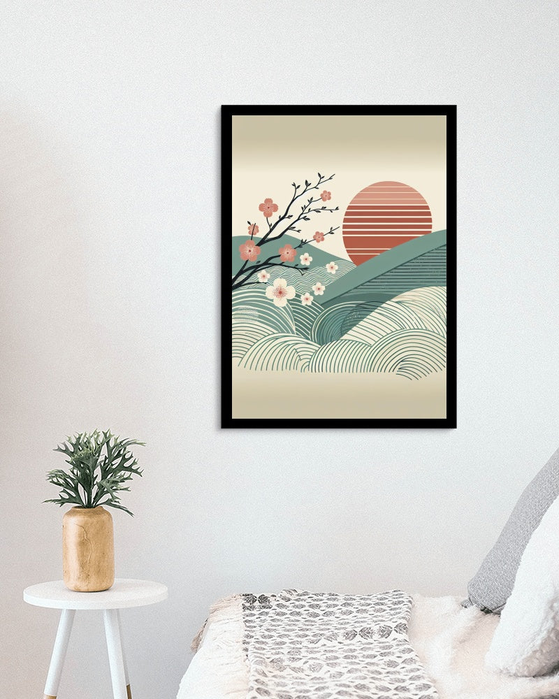 Serenum Blossomus: Radiant Japanese Cherry Blossoms Art