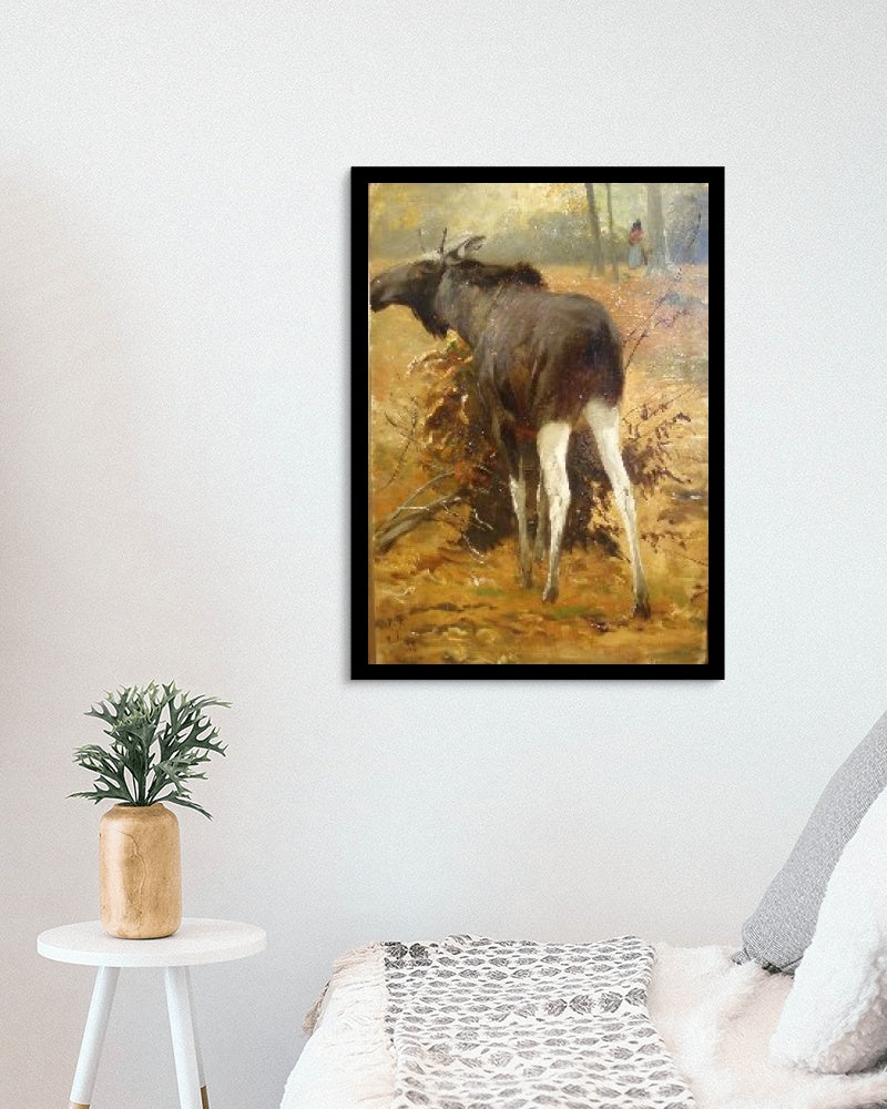 Browsing Moose by Richard Friese Naturalism Art