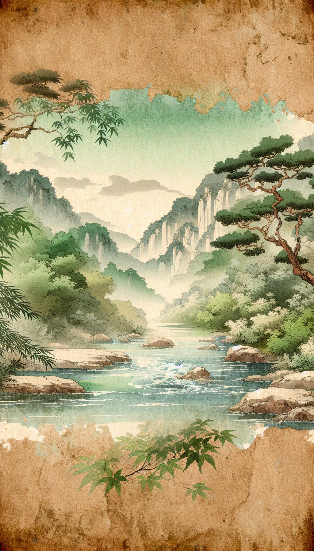 Serenum Natura Japanese Watercolor Art