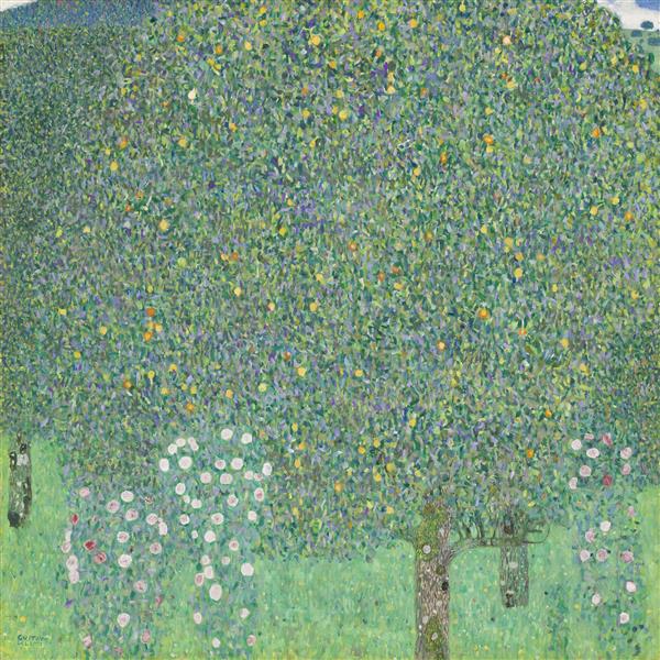 Roses under the Trees by Gustav Klimt Art Nouveau (Modern) Art dated 1905