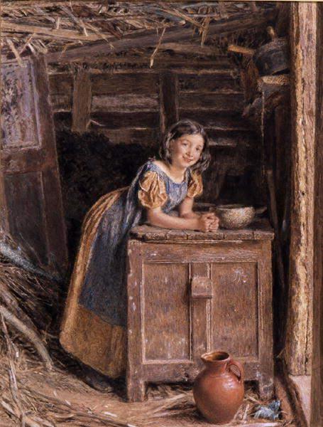 A rustic beauty by William Henry Hunt Naturalism Art dated 1837