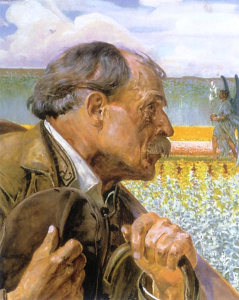 Three heads, hope by Jacek Malczewski Art Nouveau (Modern) Art