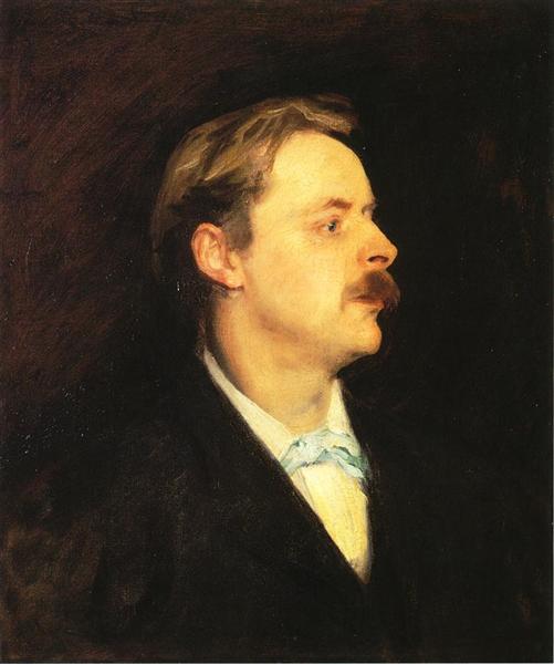 Edmond Gosse by John Singer Sargent Realism Art dated 1886