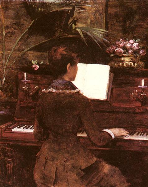 Au Piano by Louise Abb&#233;ma Impressionism Art