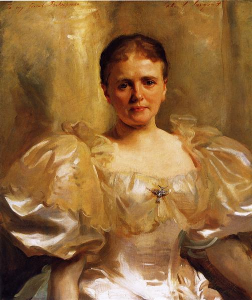 Mrs. William Shakespeare (Louise Weiland) by John Singer Sargent Realism Art dated 1896