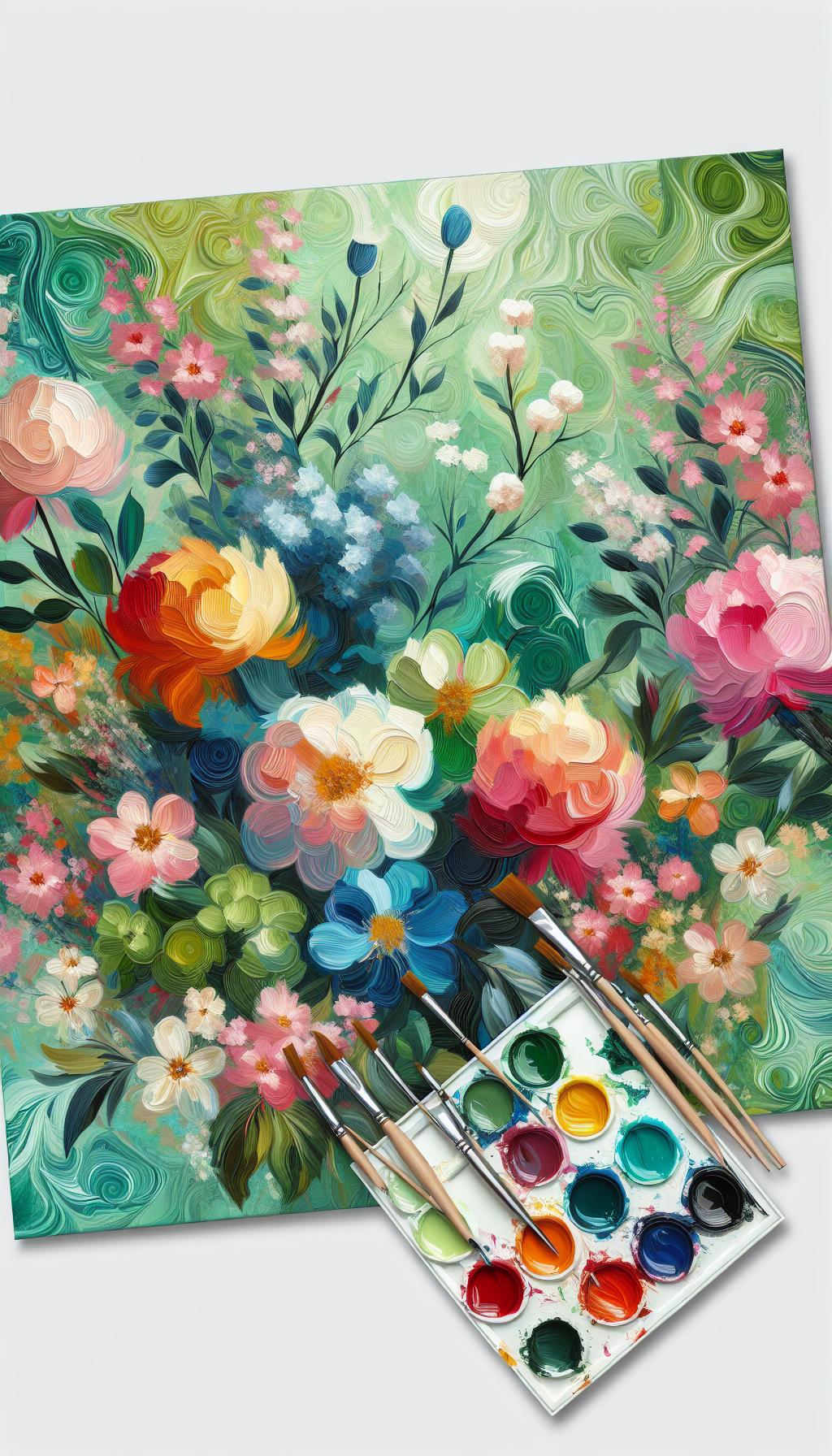 Vibrantus Floram Artis: Luminous & Opulent Floral Oil Painting